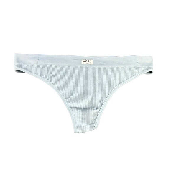 Aeropostale Women's Size Medium Panty Thong Seamless Light Blue New Without Tags - Picture 1 of 9